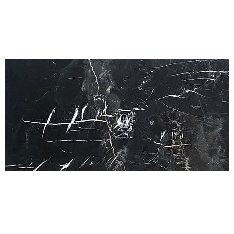 TCSC | Alexandrette Black Marble Polished Floor and Wall Tile - Large Format - Livfloors Collection