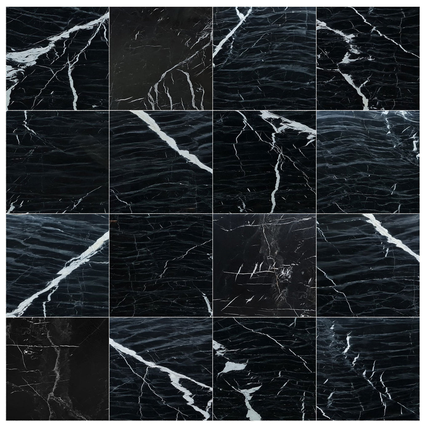 TCSC | Alexandrette Black Marble Polished Floor and Wall Tile - Large Format - Livfloors Collection