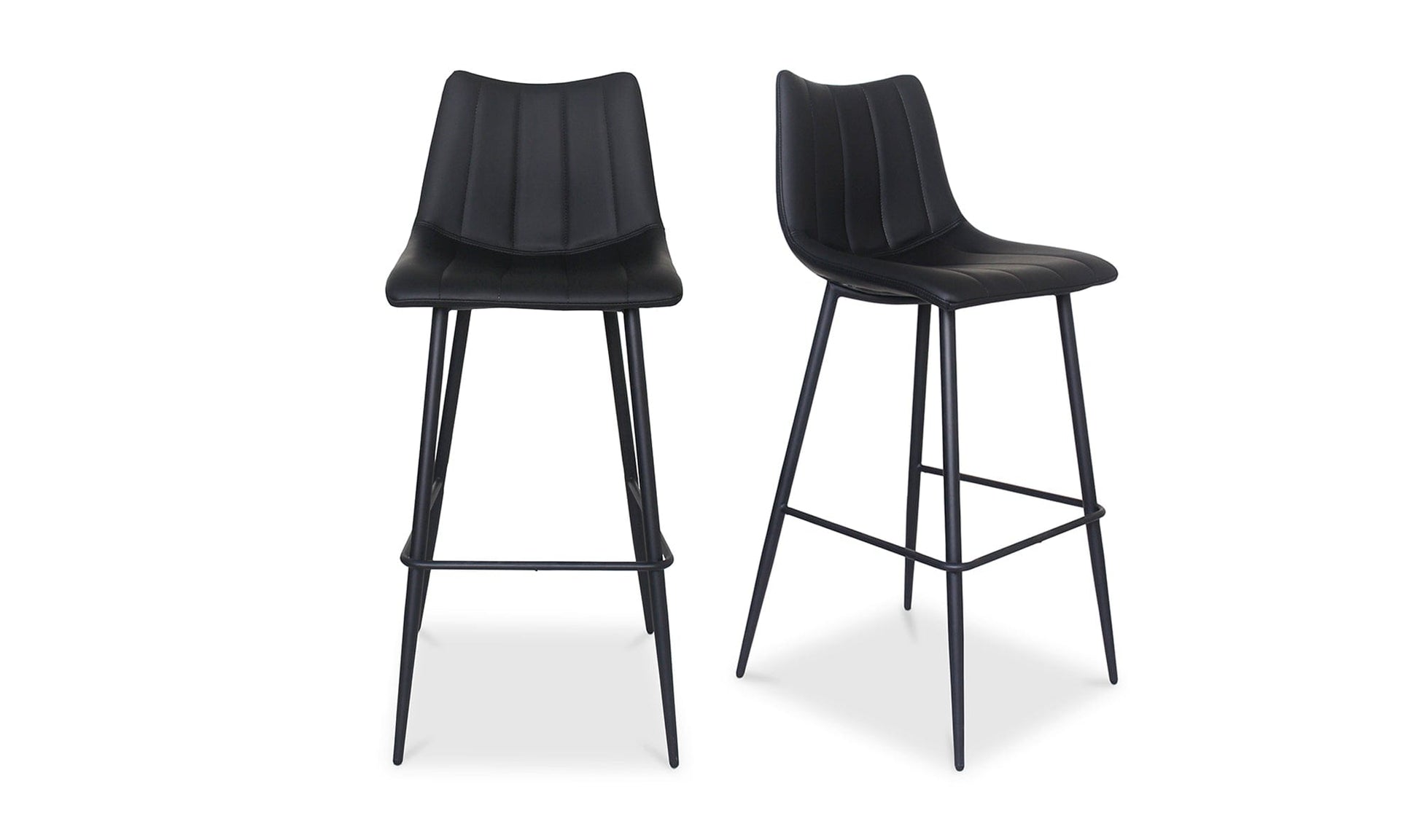 Moe's BLACK ALIBI BAR STOOL- SET OF TWO (BLACK)