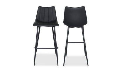 Moe's BLACK ALIBI BAR STOOL- SET OF TWO (BLACK)