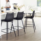 Moe's BLACK ALIBI BAR STOOL- SET OF TWO (BLACK)