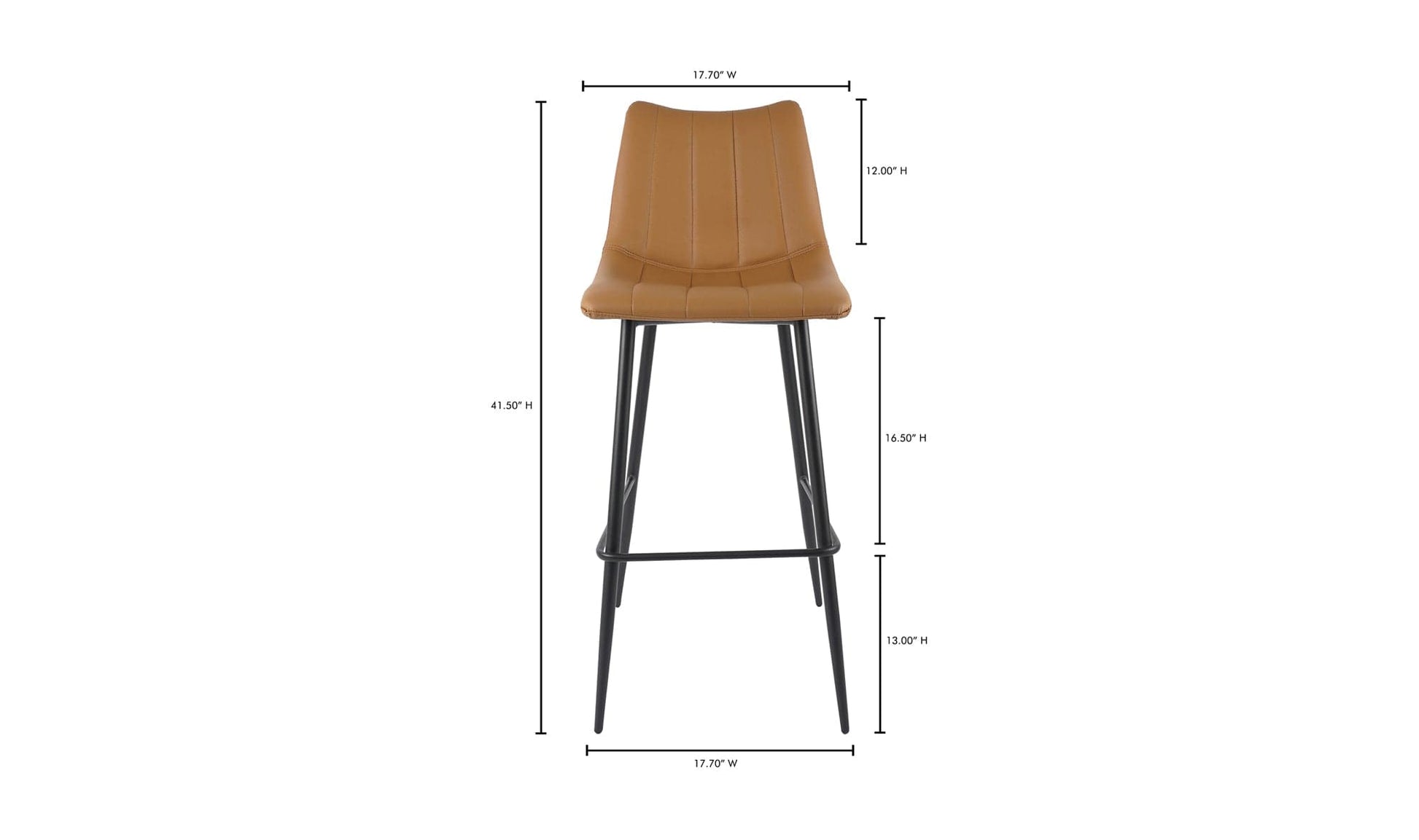 Moe's TAN ALIBI BAR STOOL- SET OF TWO (TAN)