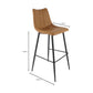 Moe's TAN ALIBI BAR STOOL- SET OF TWO (TAN)