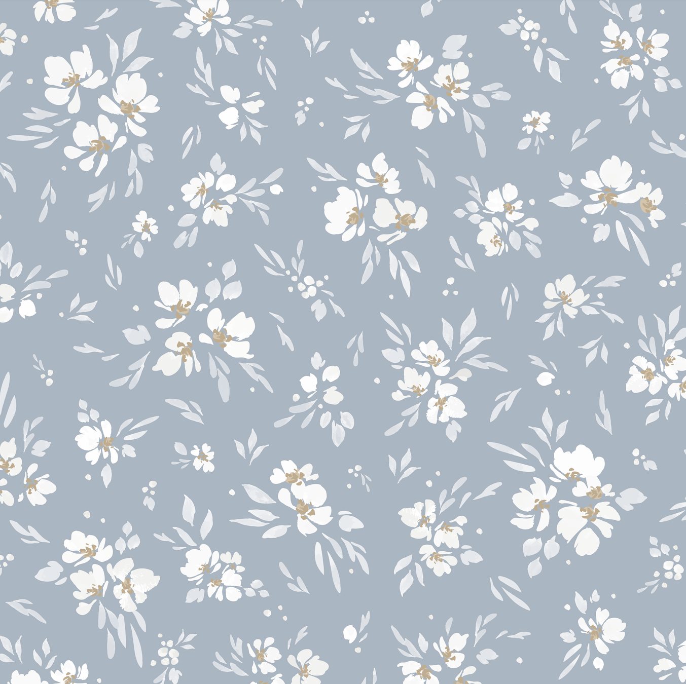 Loomwell Home Goods Blue / Sample 1 foot by 1 foot Alina Wallpaper by Melissa Johnson Design