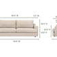 Moe's ALVIN SOFA-TAN Organic Bookshelf Slab with Glass Shelves