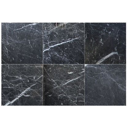 TCSC | Amanos Black Marble Polished Floor and Wall Tile - Large Format - Livfloors Collection