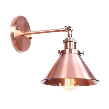 Residence Supply Rose Gold Wide Cone / 4W Ancien Wall Lamp