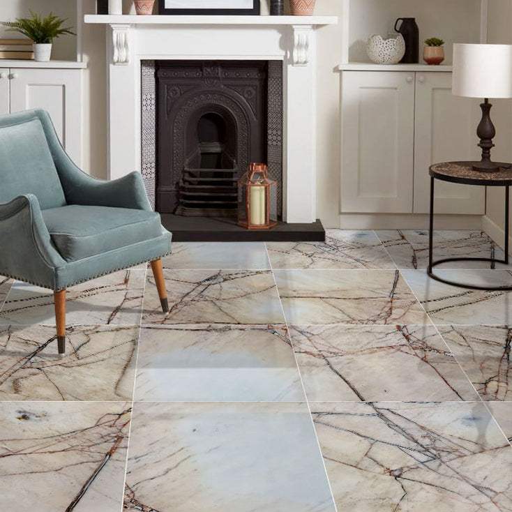 TCSC- Agora Gold White Exotic Marble Polished Floor and Wall Tile - Large Format - Livfloors Collection