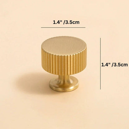 Residence Supply Knob: 1.4" / 3.5cm Aniq Brass Knob & Pull Bar