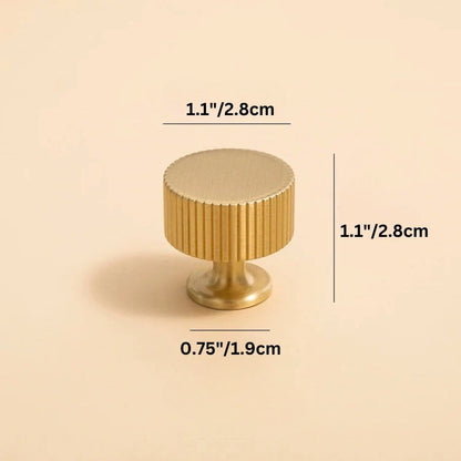 Residence Supply Knob: 1.1" / 2.8cm Aniq Brass Knob & Pull Bar