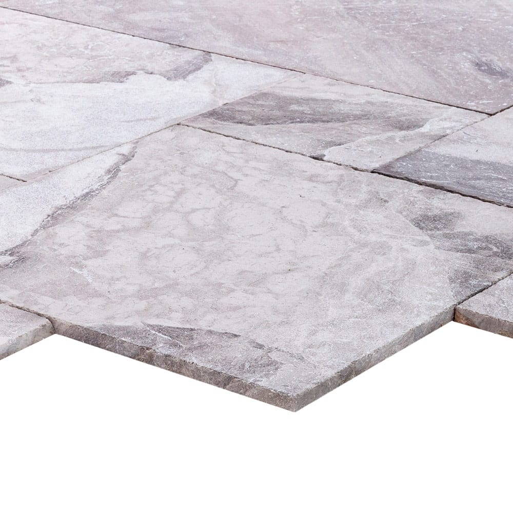 TCSC | Atlantic Grey Marble Tiles Antique Pattern Sand-Blasted Brushed - Livfloors Collection