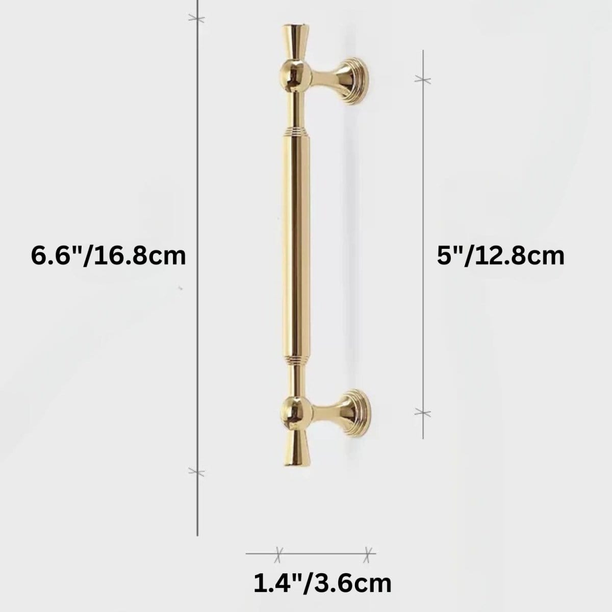 Residence Supply Hole to Hole: 5" / 12.8cm / Golden Arciv Knob & Pull Bar