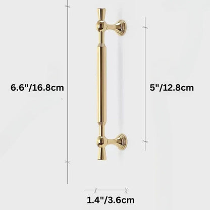 Residence Supply Hole to Hole: 5" / 12.8cm / Golden Arciv Knob & Pull Bar