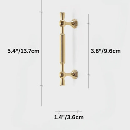 Residence Supply Hole to Hole: 3.8" / 9.6cm / Golden Arciv Knob & Pull Bar