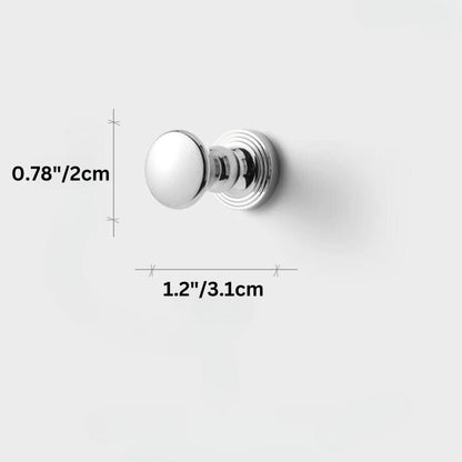 Residence Supply Knob: 0.78" x 1.2" / 2 x 3.1cm / Chrome Arciv Knob & Pull Bar