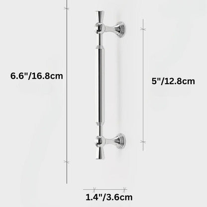 Residence Supply Hole to Hole: 5" / 12.8cm / Chrome Arciv Knob & Pull Bar