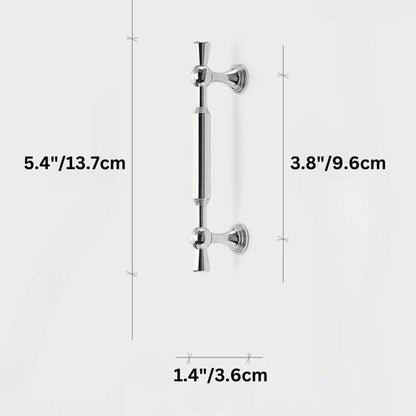 Residence Supply Hole to Hole: 3.8" / 9.6cm / Chrome Arciv Knob & Pull Bar