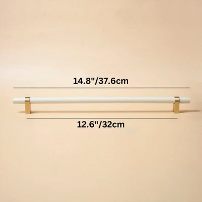 Residence Supply Hole to Hole: 12.6" / 32cm / White Argan Knob & Pull Bar