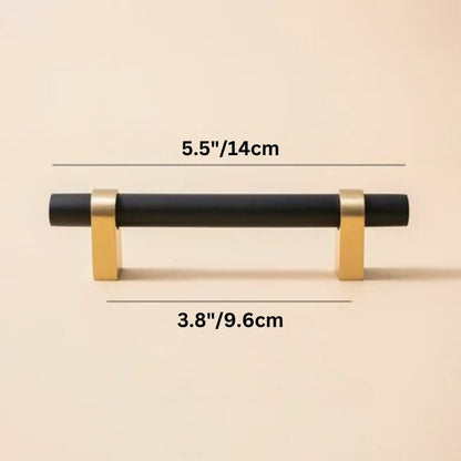 Residence Supply Hole to Hole: 3.8" / 9.6cm / Black Argan Knob & Pull Bar