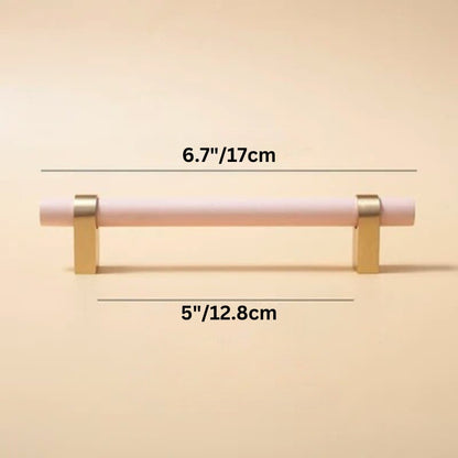 Residence Supply Hole to Hole: 5" / 12.8cm / Pink Argan Knob & Pull Bar