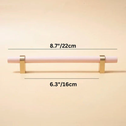 Residence Supply Hole to Hole: 6.3" / 16cm / Pink Argan Knob & Pull Bar