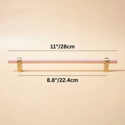 Residence Supply Hole to Hole: 8.8" / 22.4cm / Pink Argan Knob & Pull Bar