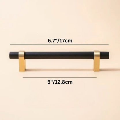 Residence Supply Hole to Hole: 5" / 12.8cm / Black Argan Knob & Pull Bar