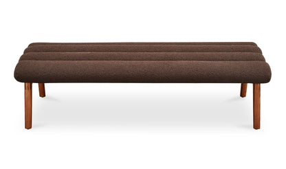 Moe's Deep Brown ARLO BENCH PERFORMANCE FABRIC