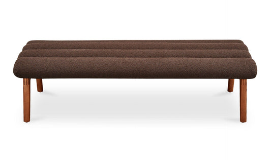 Moe's Deep Brown ARLO BENCH PERFORMANCE FABRIC