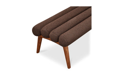 Moe's Deep Brown ARLO BENCH PERFORMANCE FABRIC