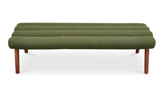 Moe's Dark Green ARLO BENCH PERFORMANCE FABRIC