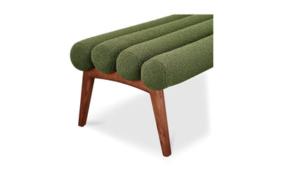 Moe's Dark Green ARLO BENCH PERFORMANCE FABRIC