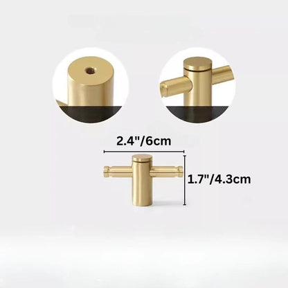 Residence Supply T Knob: 2.4" x 1.7" / 6 x 4.3cm Arok Knob & Pull Bar