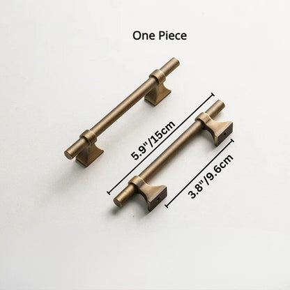 Residence Supply Hole To Hole: 5" / 12.8cm Atiq Brass Knob & Pull Bar