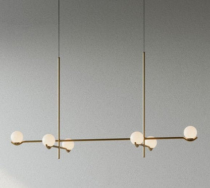 Residence Supply Gold - 6 Heads - 47.2" x 24.4" / 120cm x 62cm - 36W / Neutral White Light Baer Pendant Light