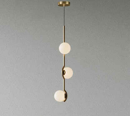 Residence Supply Gold - 3 Heads - 3.9" x 20.5" / 10cm x 52cm - 18W / Neutral White Light Baer Pendant Light