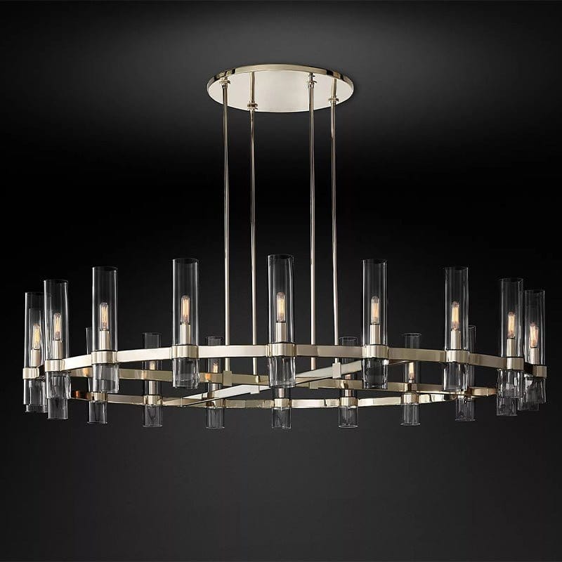 Residence Supply 11.8"x57.5" /30*146cm 500W / Polished Nickel Bahir Candela Chandelier