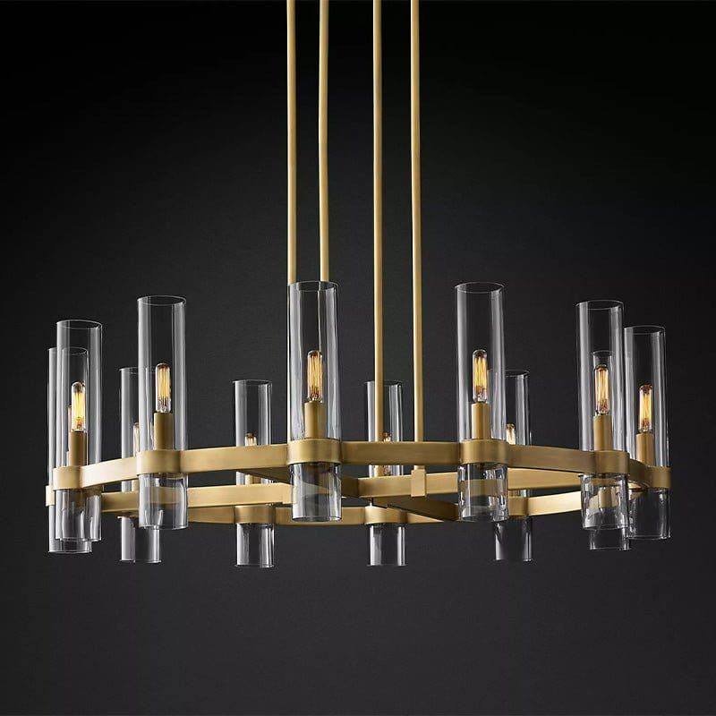 Residence Supply 11.8"x36" /30*92cm 300W / Lacquered Brass Bahir Candela Chandelier