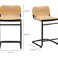 The Carpentry Shop Co. BAKER COUNTER STOOL SUNBAKED TAN LEATHER -SET OF TWO