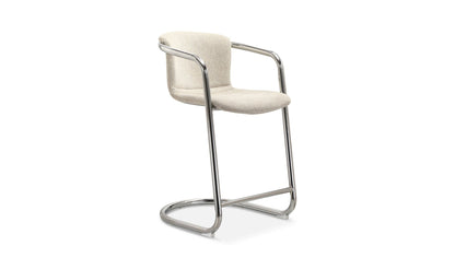 Moe's Bar stool FREEMAN CHROME FRAME COUNTER STOOL BLENDED CREAM - SET OF TWO