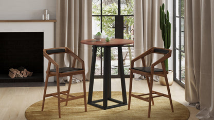 Moe's Bar stool PADMA BAR STOOL BLACK VEGAN LEATHER