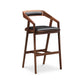 Moe's Bar stool PADMA BAR STOOL BLACK VEGAN LEATHER