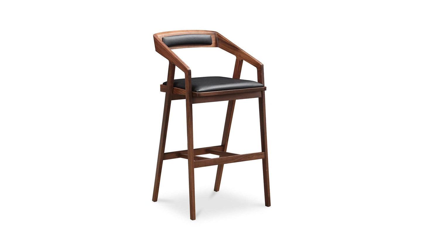 Moe's Bar stool PADMA BAR STOOL BLACK VEGAN LEATHER