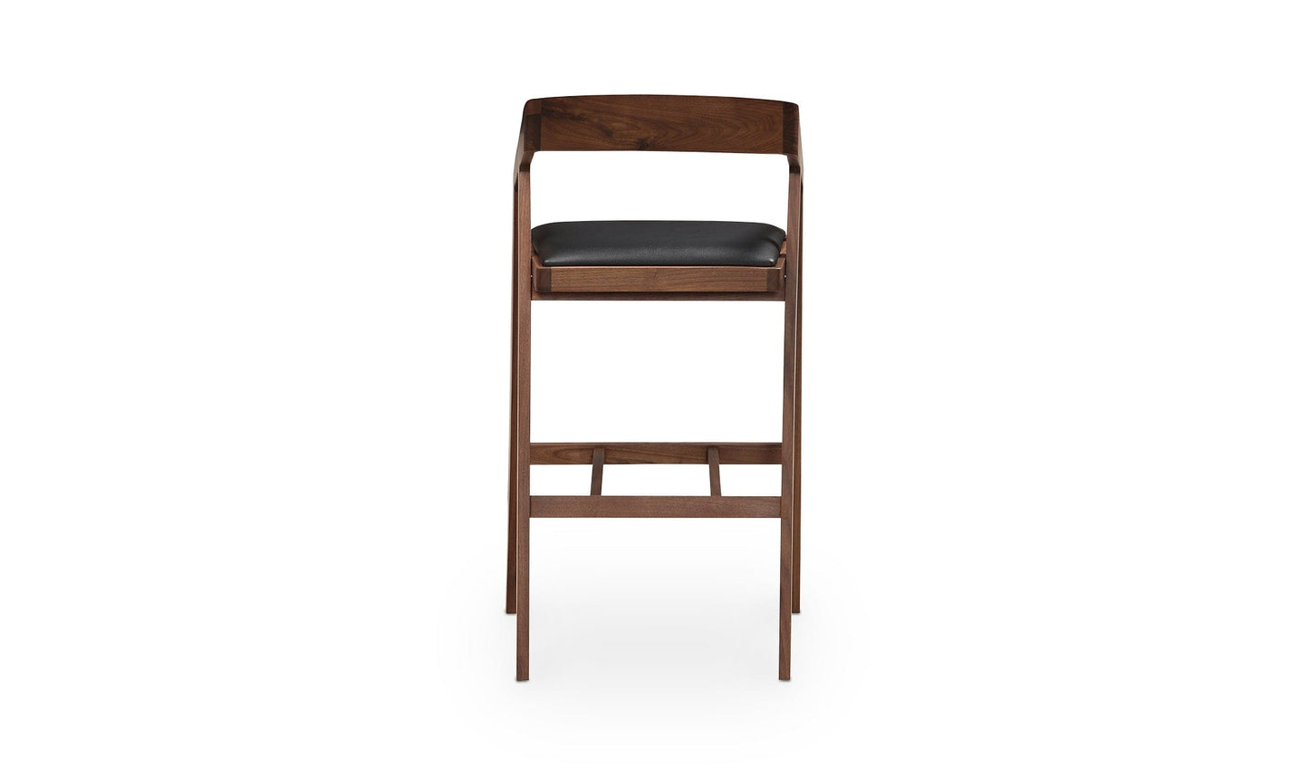 Moe's Bar stool PADMA BAR STOOL BLACK VEGAN LEATHER