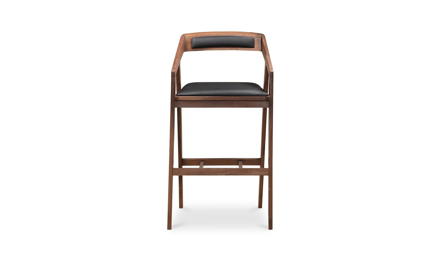 Moe's Bar stool PADMA BAR STOOL BLACK VEGAN LEATHER