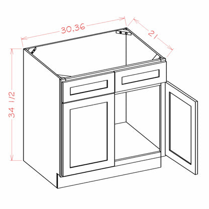 Riley & Higgs Bathroom Vanity 30 Inch Espresso Shaker Single Sink Bathroom Vanity