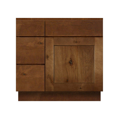 Riley & Higgs Bathroom Vanity 30 Inch Rustic Shaker Single Sink Bathroom Vanity