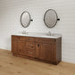 Riley & Higgs Bathroom Vanity 72 Inch Rustic Shaker Double Sink Bathroom Vanity with Drawers