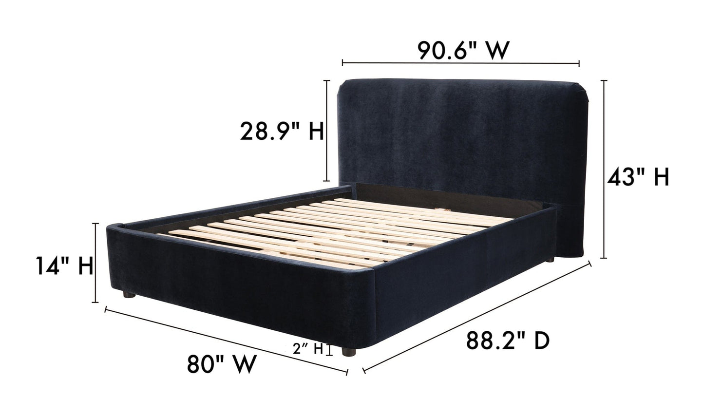 Moe's Bed SAMARA KING BED - BLUE