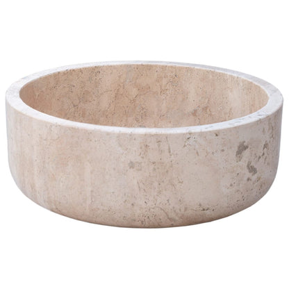 TCSC | Natural Stone Tuscany Beige Travertine Above Vanity Bathroom Sink Honed (D)16" (H)6"